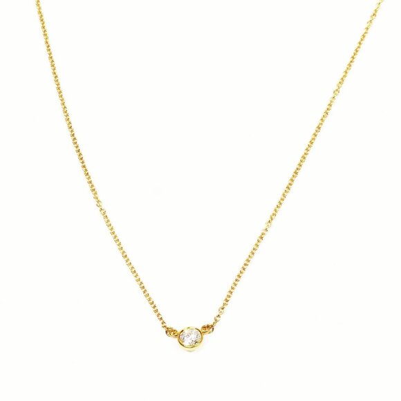 Tiffany and Co. Necklace Peretti Natural Diamond Gold 599-052925 - Picture 1 of 9